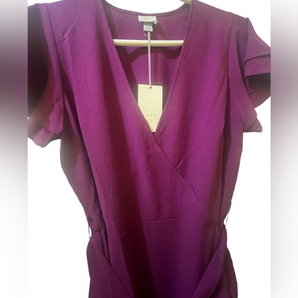 A New Day Dresses | Nwt Magenta A New Day Wrap Dress | Color: Purple | Size: S| - Picture 4 of 6